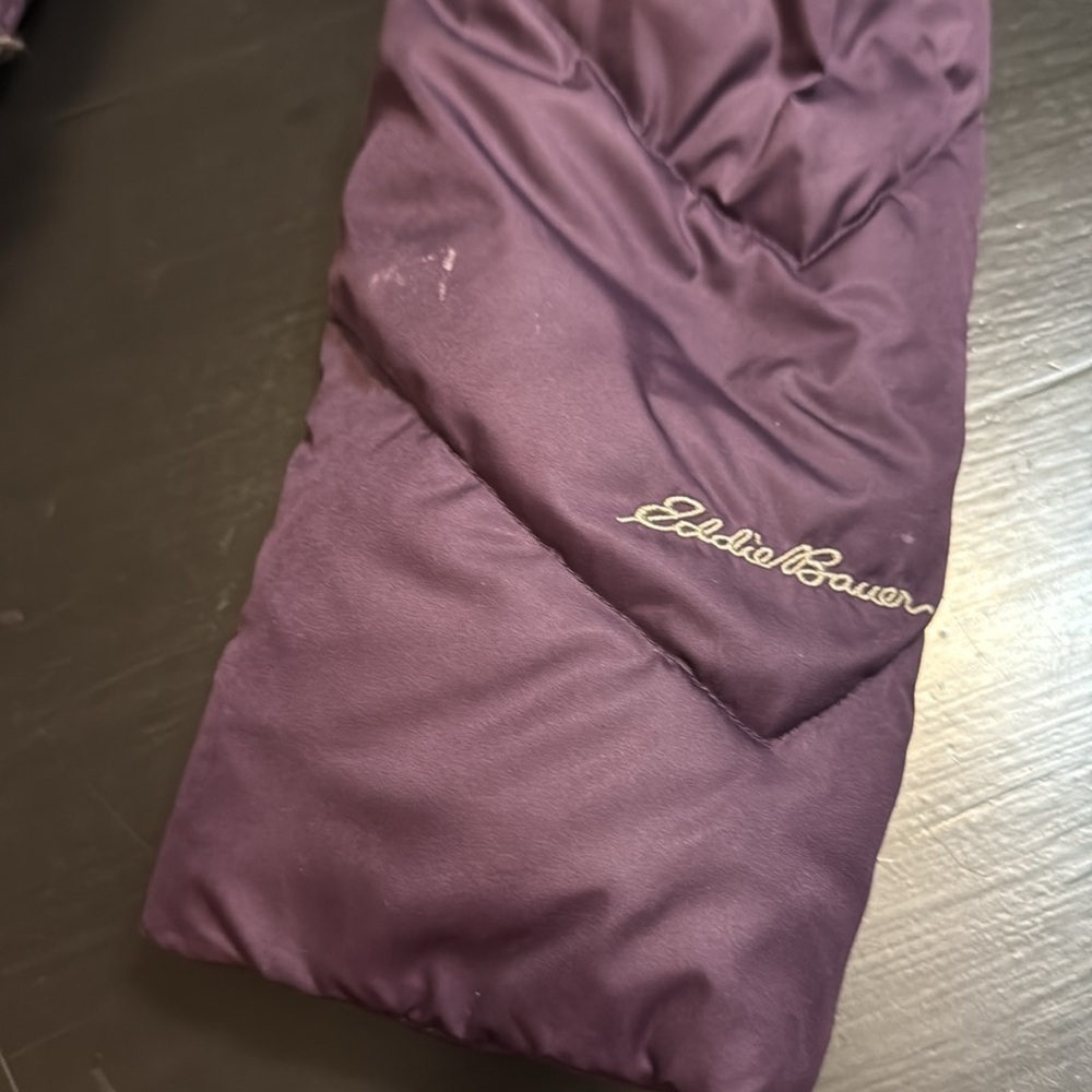Eddie Bauer Deep Purple Quilted Coat size tall medium - Picture 7 of 7